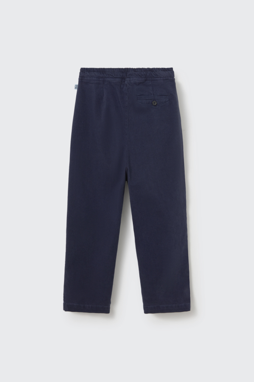 Pantaloni morbidi in twill navy- teo