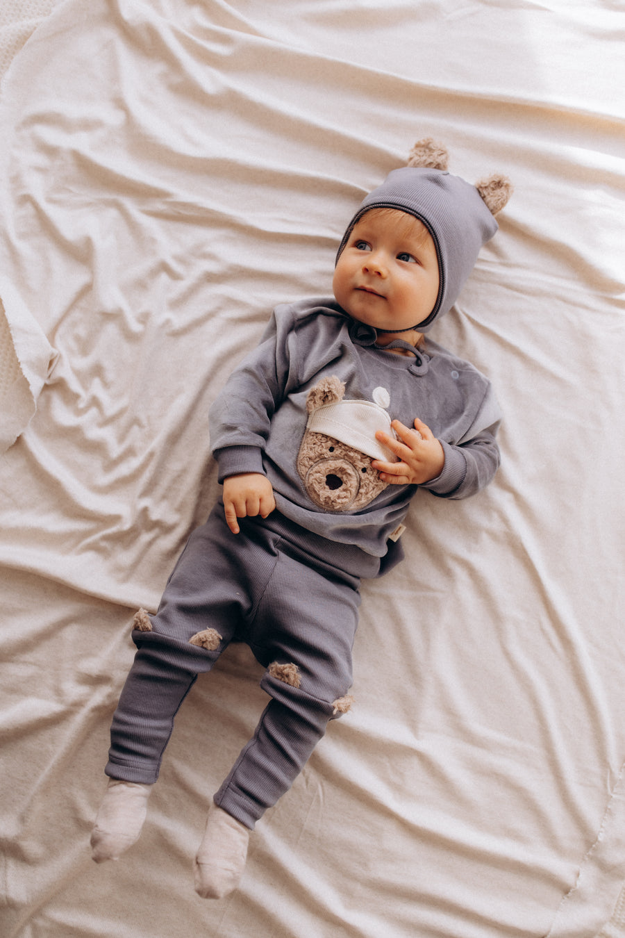 Leggings baby a costina- night owl