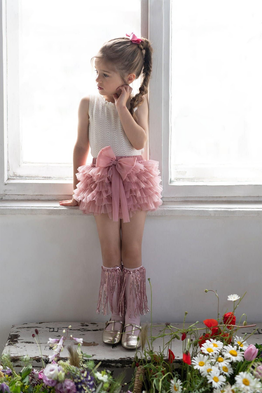 Gonna/pantaloncino in tulle morbidissimo - watermelon pink