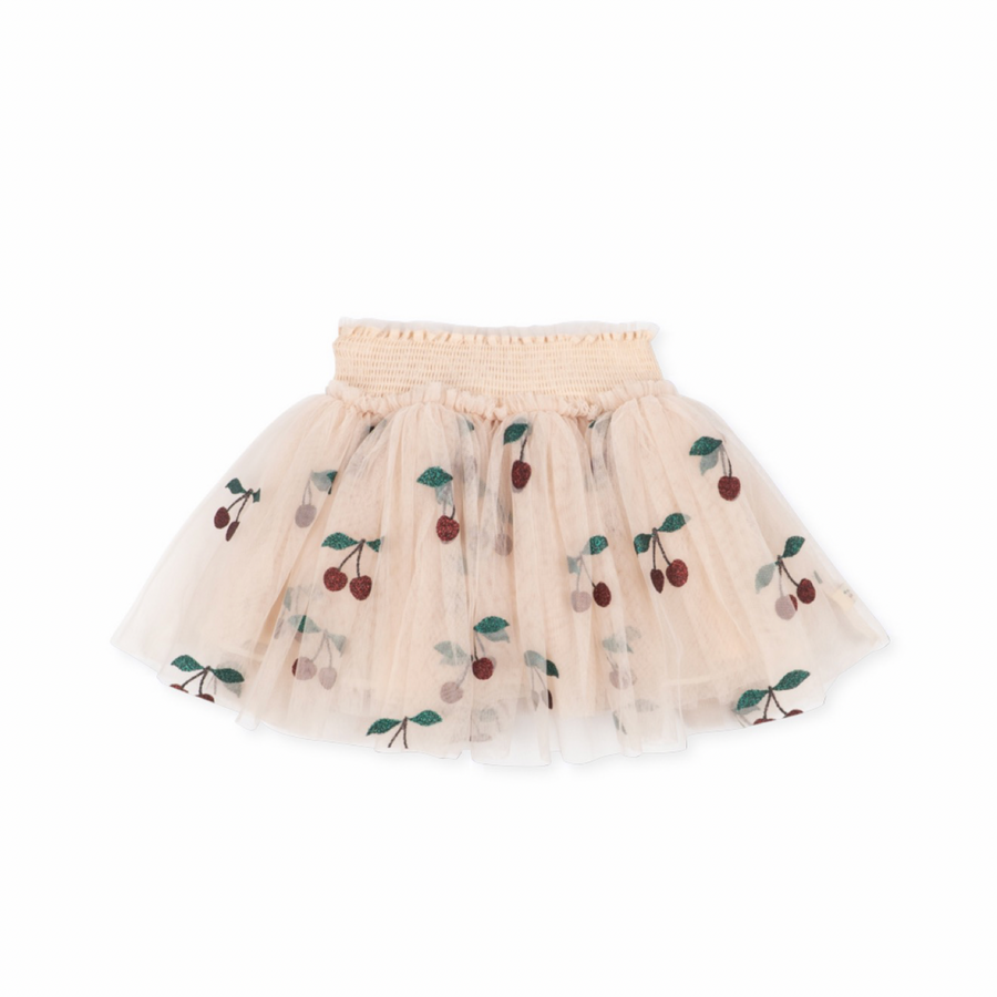Gonna in tulle con ciliegine