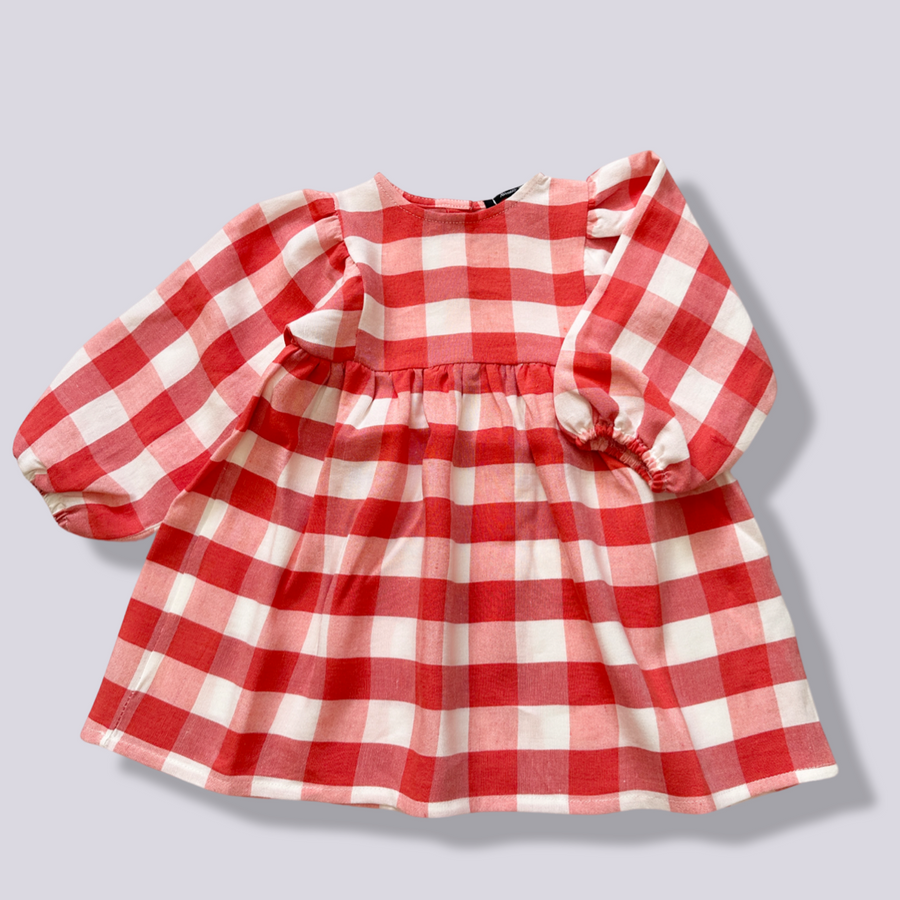 abito quadretto  rosso