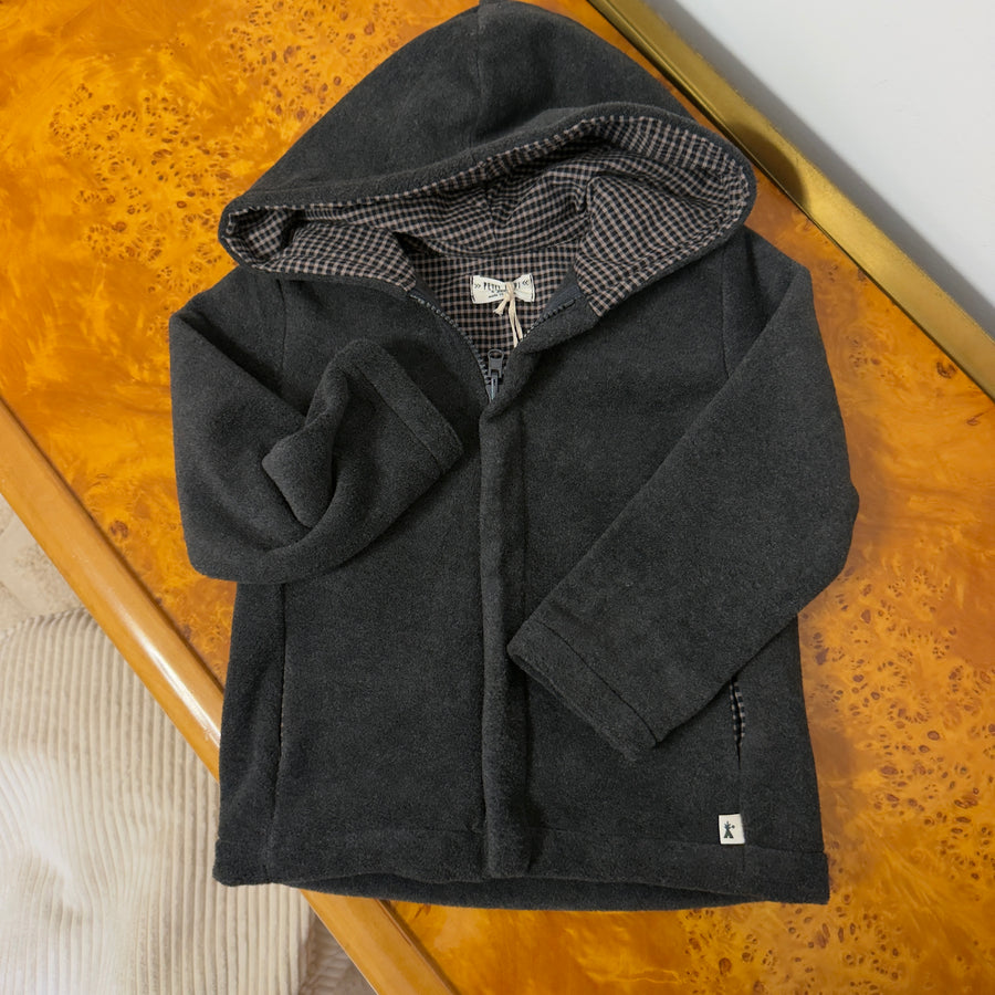 Giacca Felpa Pile  Zip e Cappuccio