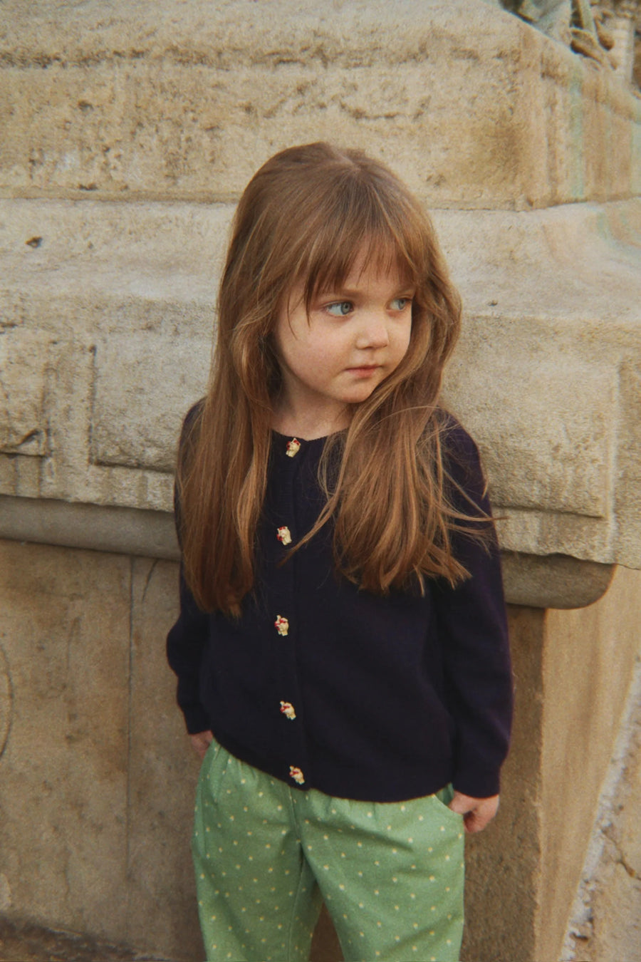 Cardigan in lana con bottoni gattino- Cattie