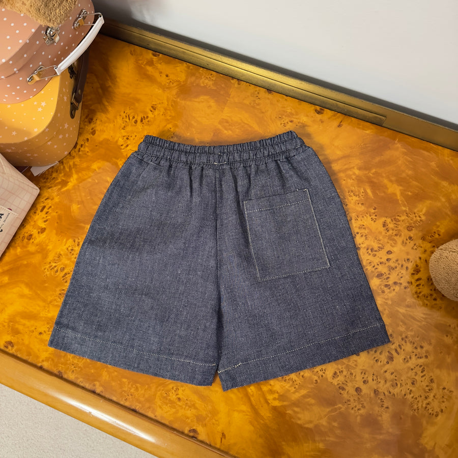 Pantaloncino in denim morbidissimo - con la coulisse