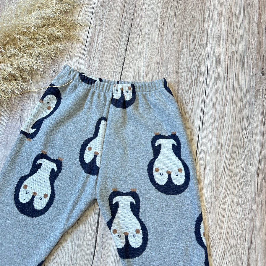 Pantalone in caldo cotone con pinguini - morbidezza e comfort assoluto