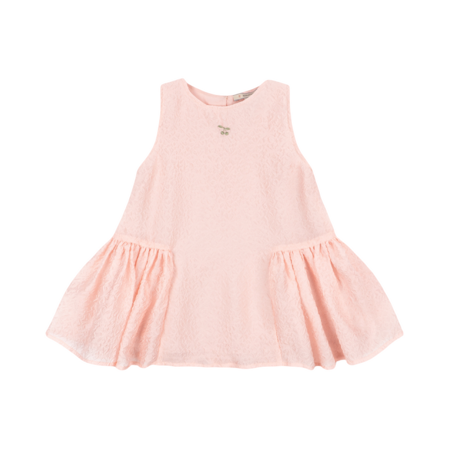 Vola Dress rosa con effetto stropicciato