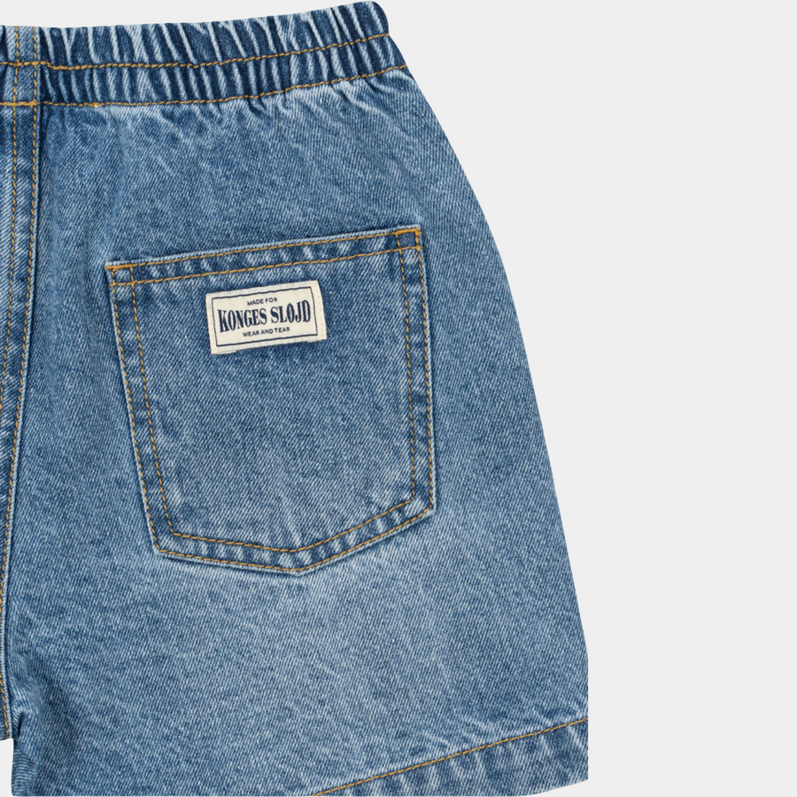 Pantaloncino in Denim Morbido con Vita Regolabile