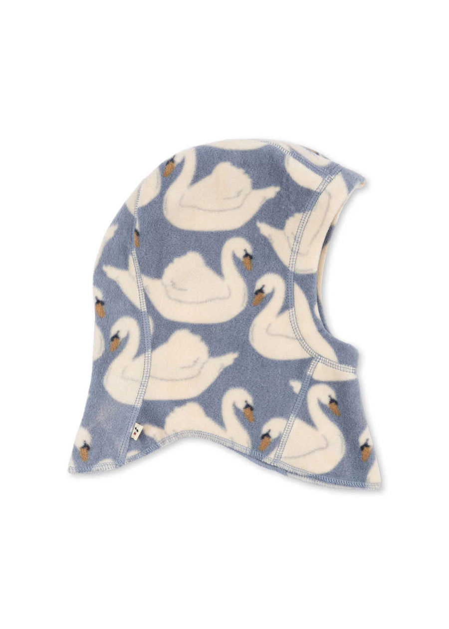 Balaclava in pile con cigni