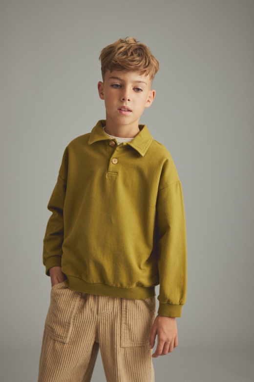 Polo in cotone bio elasticizzato