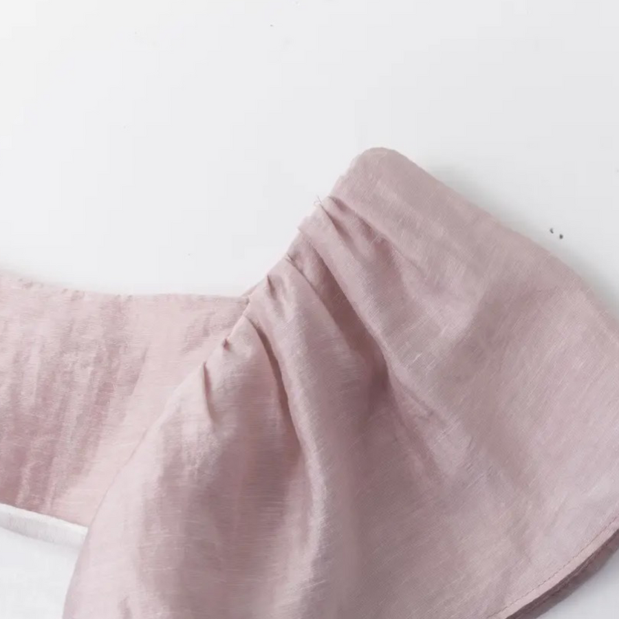 Abito Cerimonia Rosa Polvere con Cintura a Fiocco