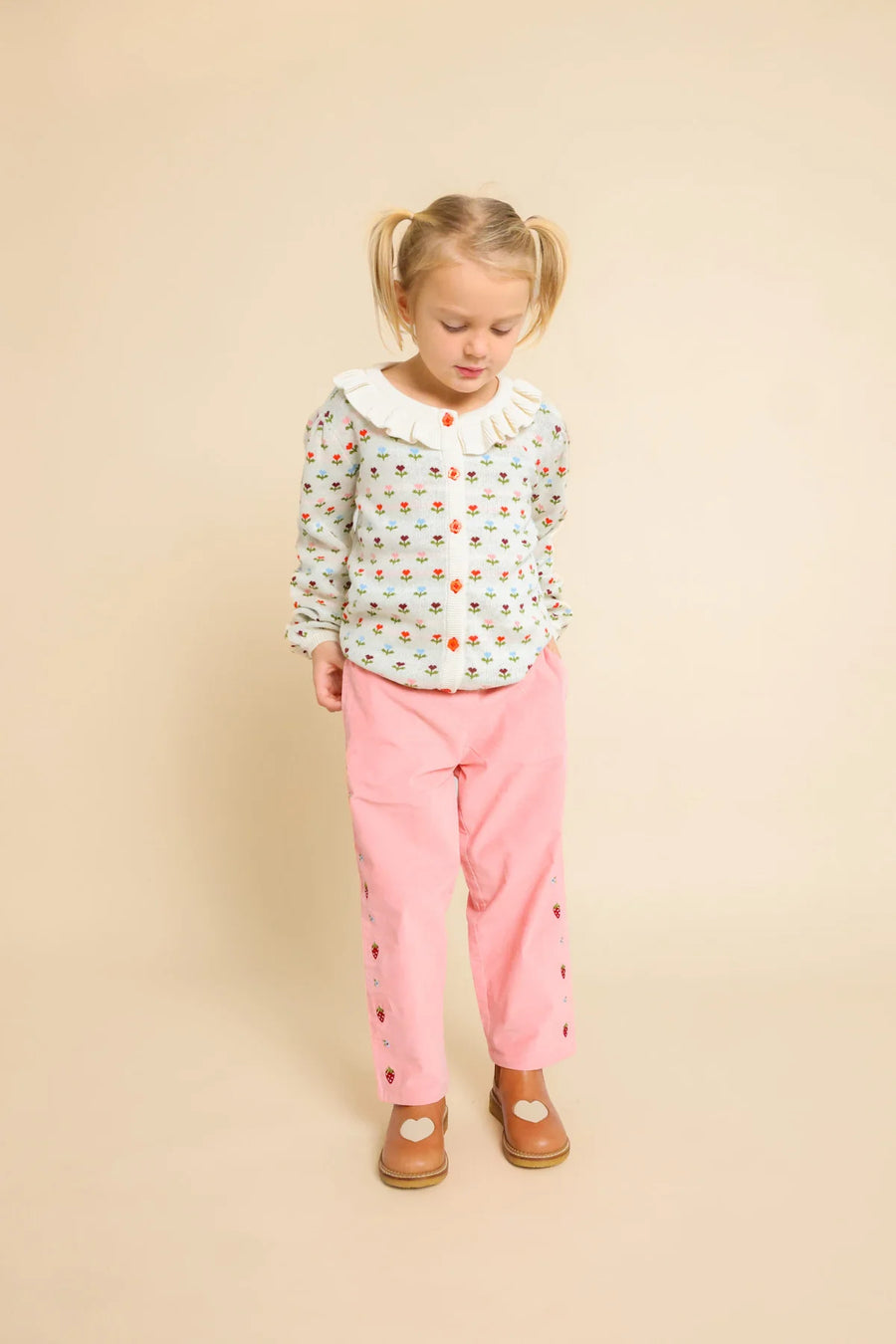 Annabelle Cardigan in Cotone con Fantasia Floreale