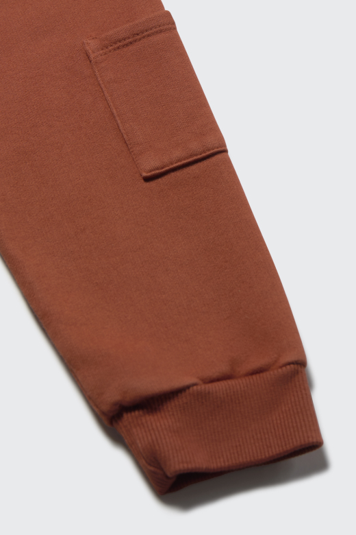 Felpa in cotone garzato - ginger