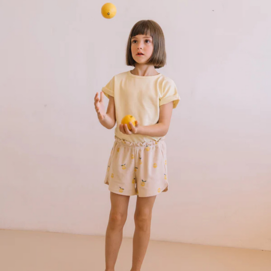 T-shirt Bama lemon cream in cotone biologico – jersey morbidissimo