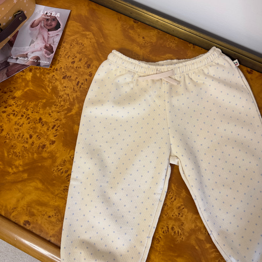 LOUPY LOU PANT - jogger color crema con pois
