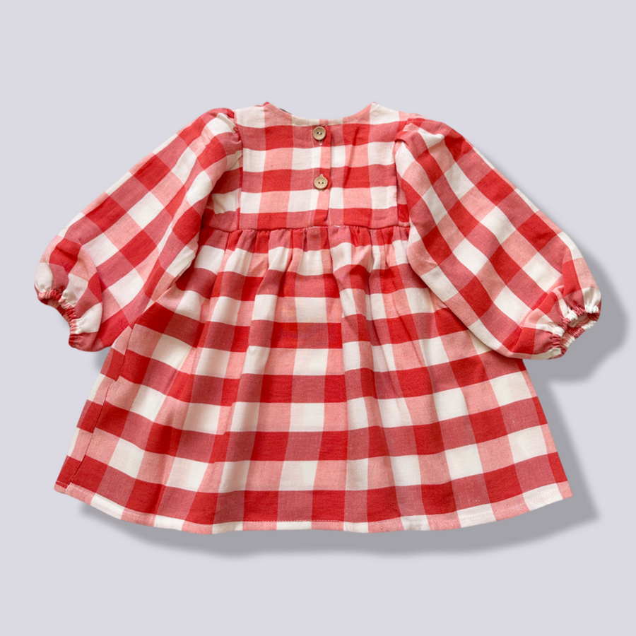 abito quadretto  rosso