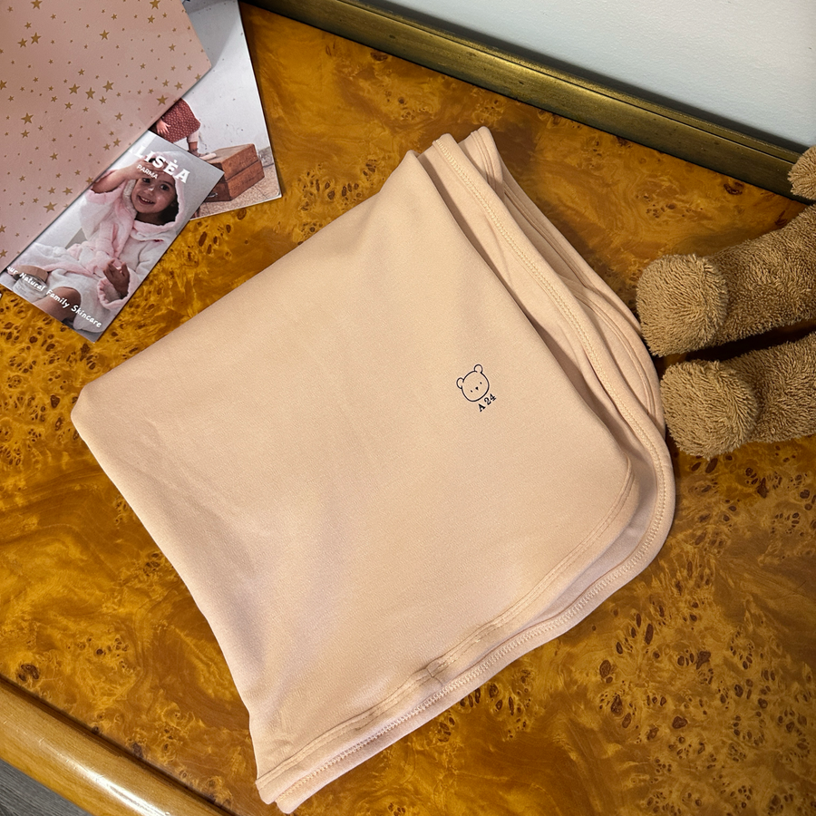 Copertina in jersey di cotone light peach