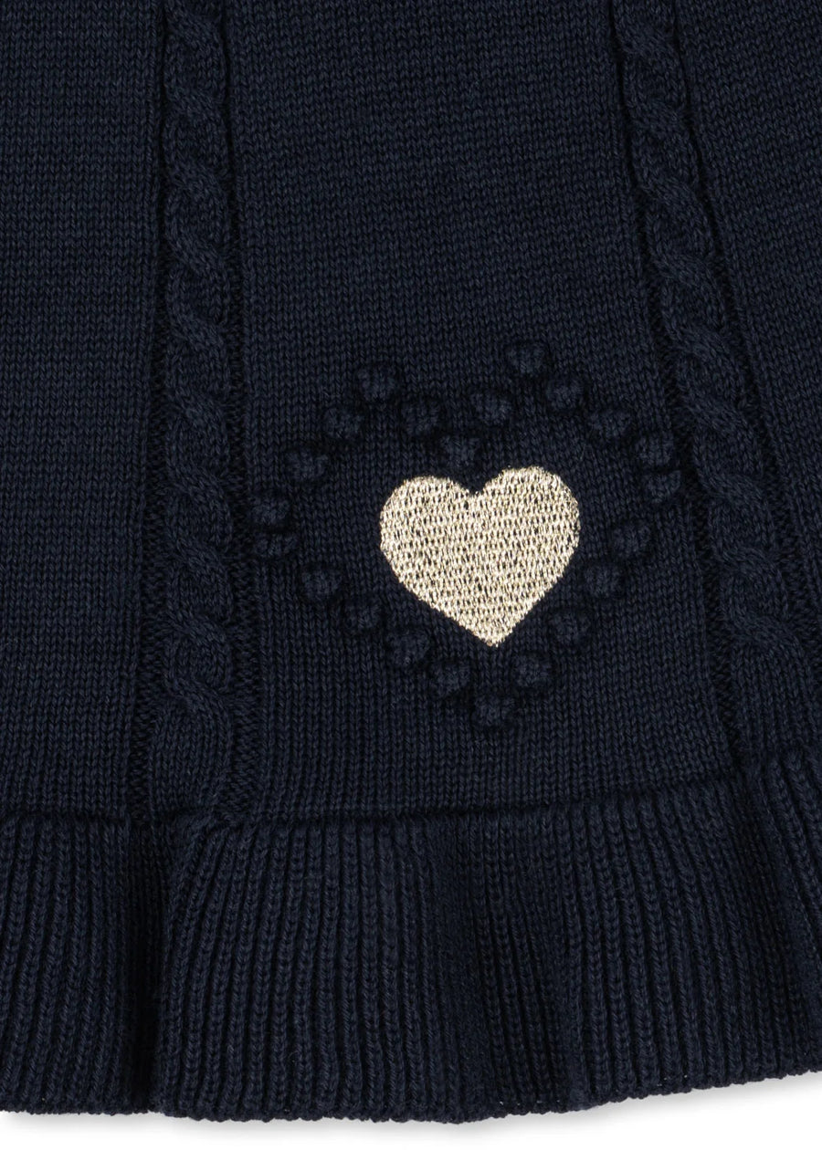Gonna soleil a Maglia in Cotone Biologico -Total Eclipse