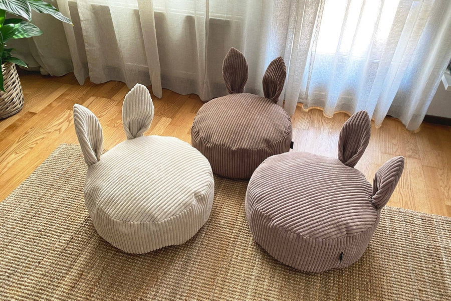Pouf BUNNIE a sacco in velluto a coste