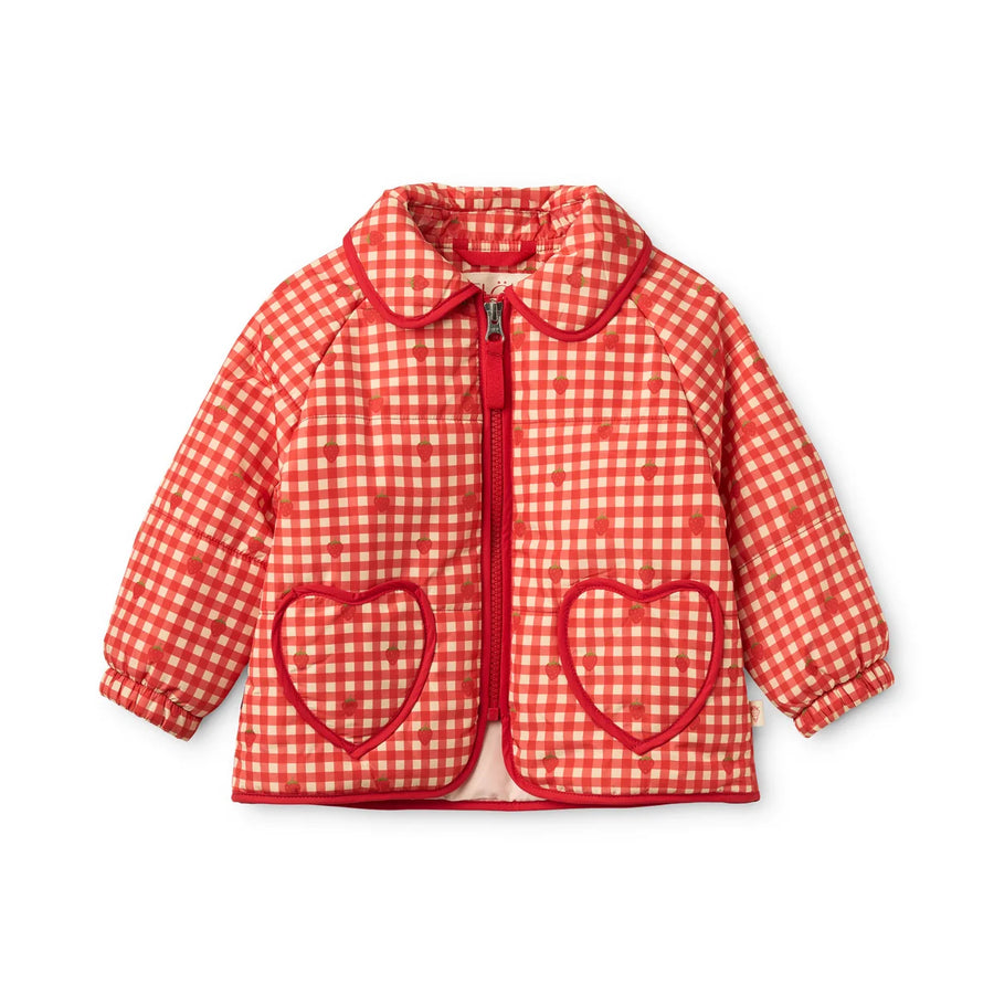 Molly Padded Jacket – Giacca Imbottita a Quadretti -Red Berry Gingham
