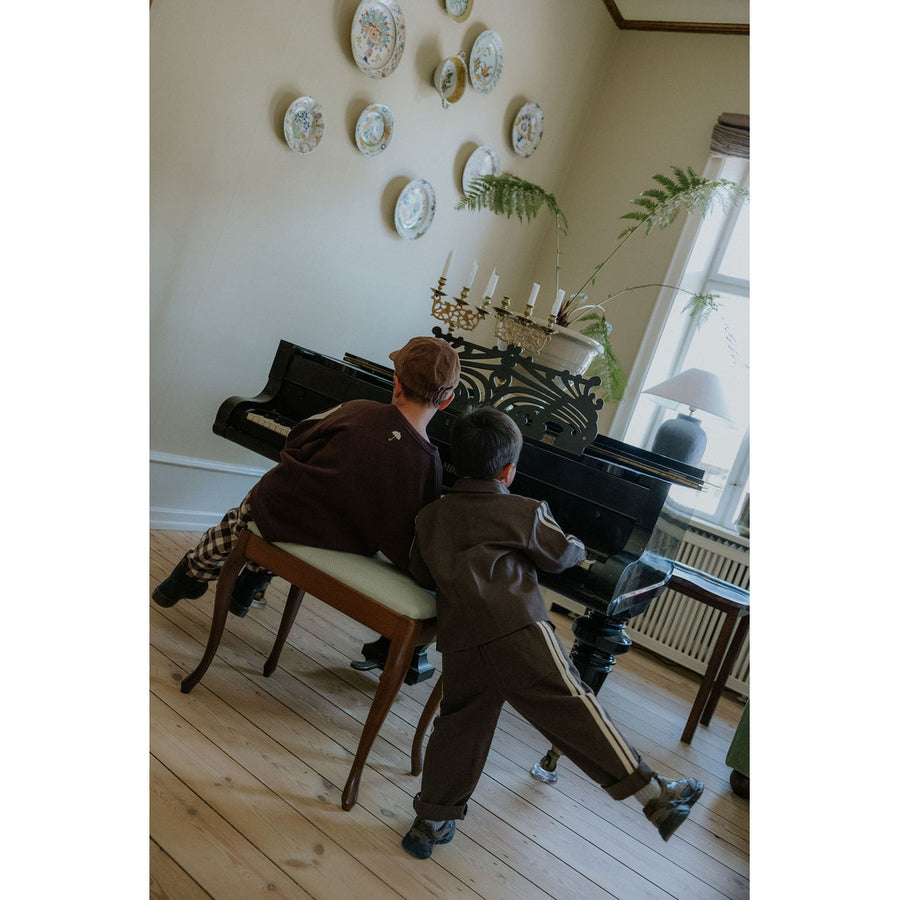 Pantalone Denim con Coulisse -Coffee Bean