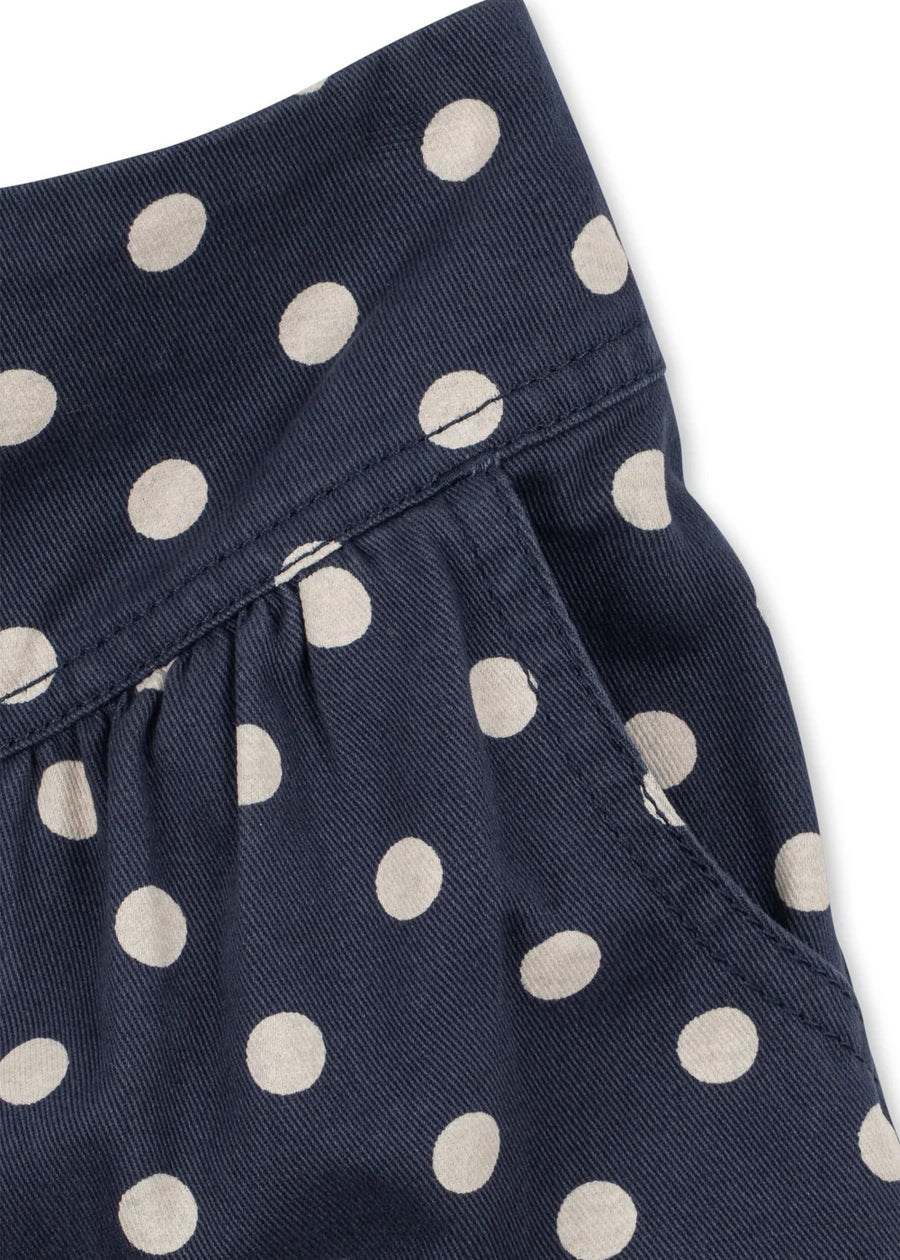 Pantalone Nola in cotone organico a pois – dot nuit