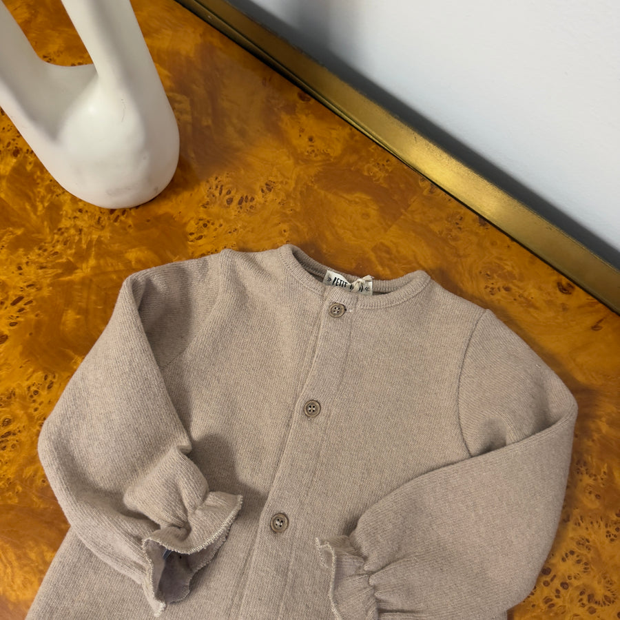 Cardigan in caldo cotone avena
