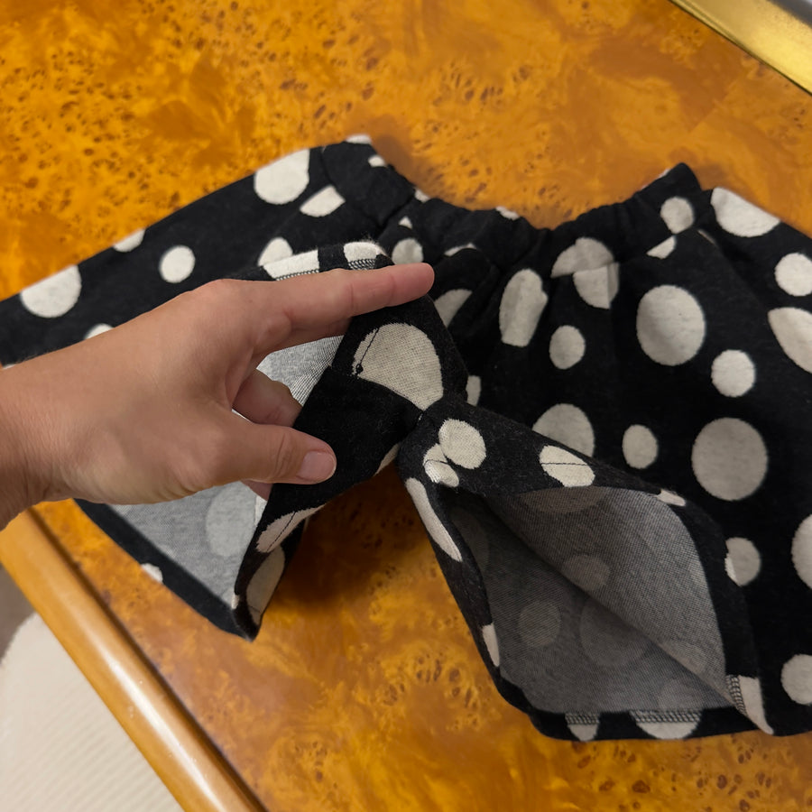 Pantaloncino-Gonna a Pois -Nero-latte