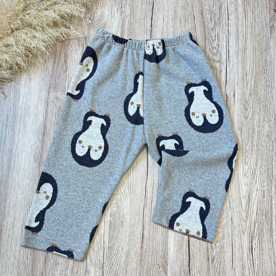 Pantalone in caldo cotone con pinguini - morbidezza e comfort assoluto