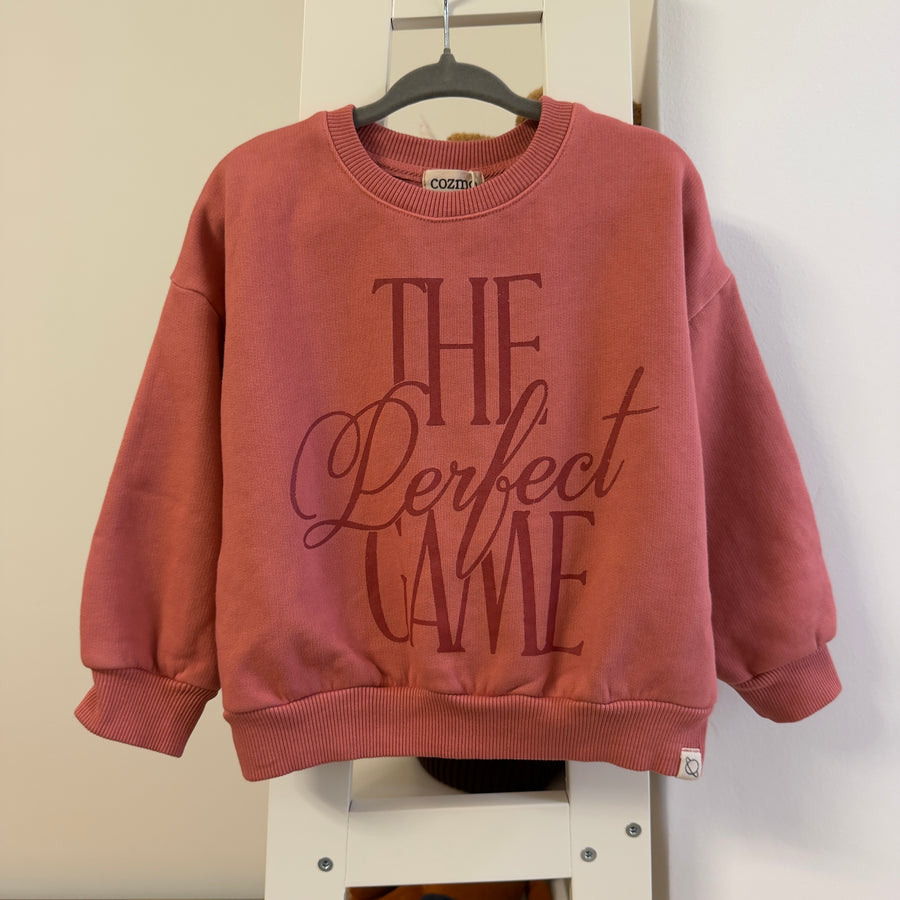 Felpa in cotone  “the perfect game” – rose