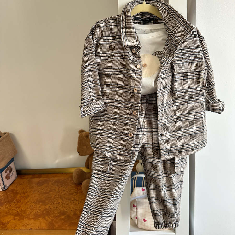 Pantalone cargo in principe di Galles - pratico e super versatile
