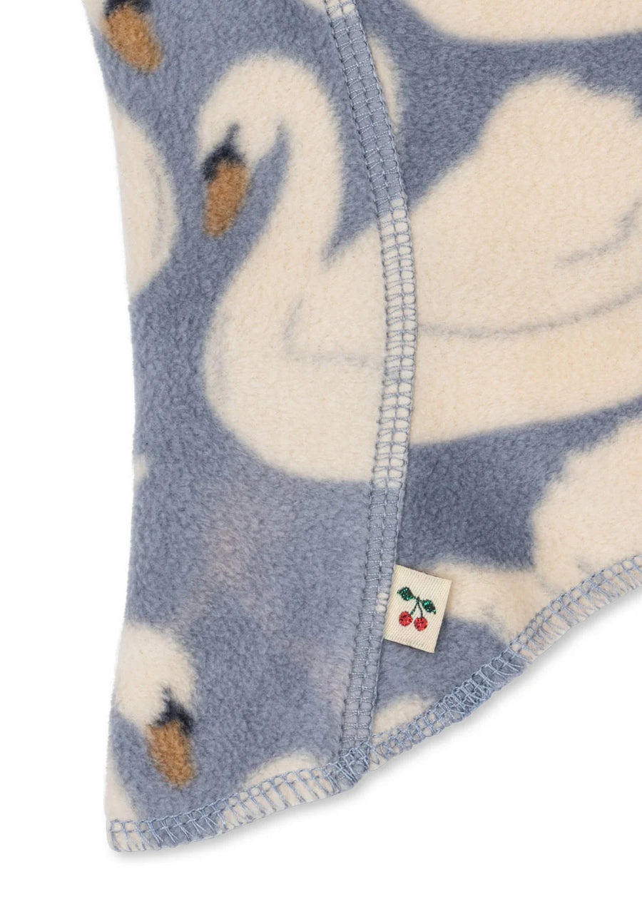 Balaclava in pile con cigni