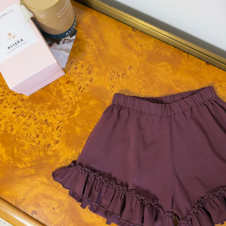 Pantaloncino in morbodissimo jersey di cotone - Borgogna