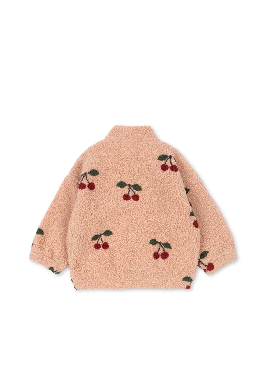 Bomber Teddy con ciliegie - blush