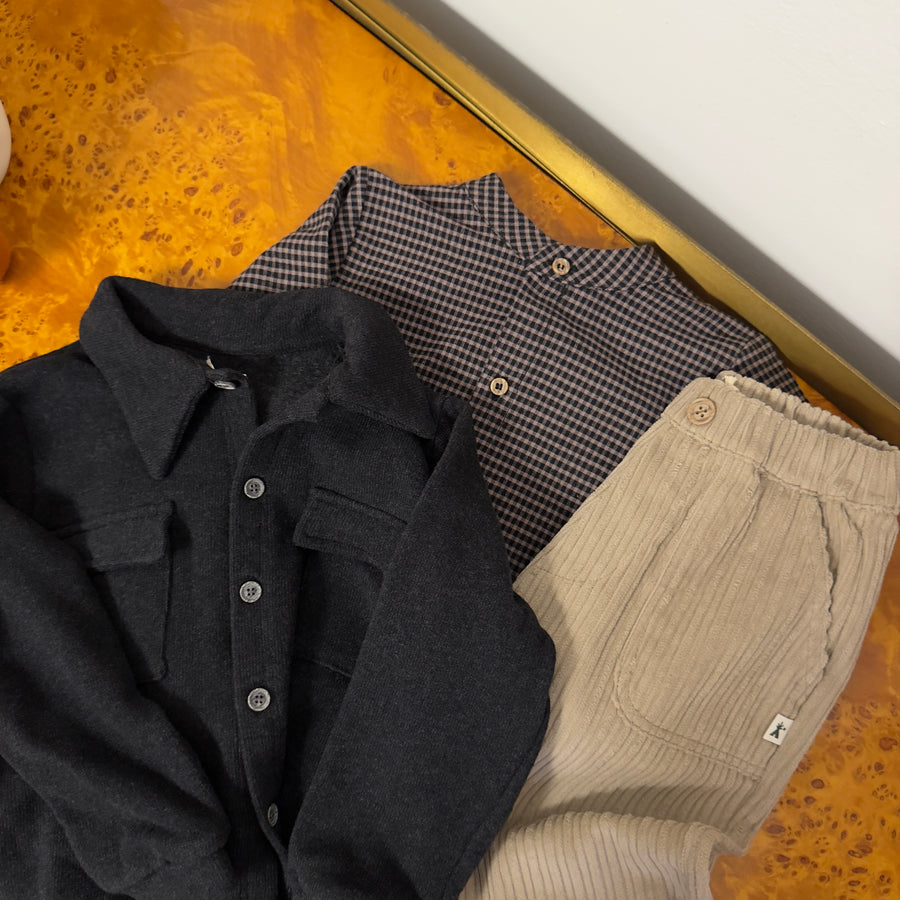Camicia alla coreana Vichy