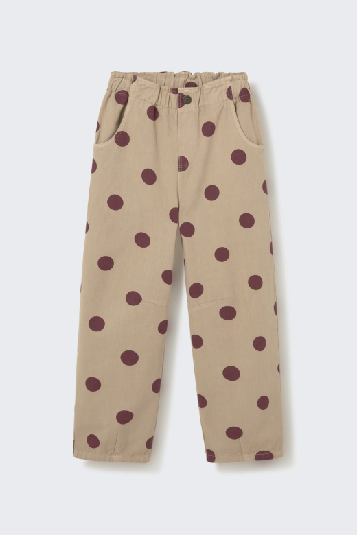 Pantaloni in twill a pois