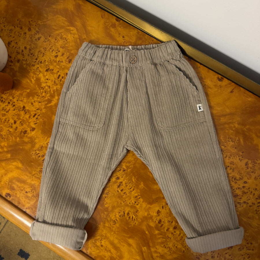 Pantalone in velluto a coste avena