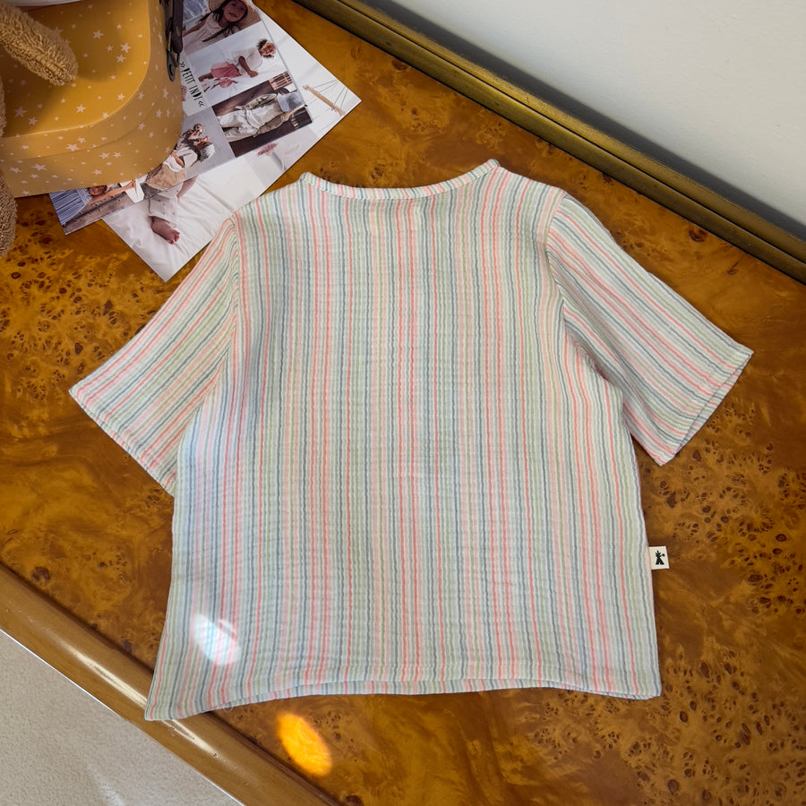 Polo in Mussolina di Cotone a Righe Colorate – Morbida, Leggera e Versatile