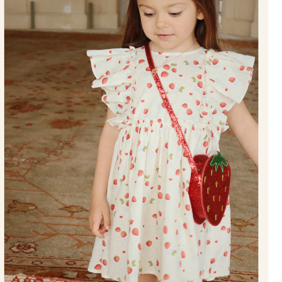 Borsina a Forma di Fragola Glitterata per Bambina – Accessorio Brillante e Originale