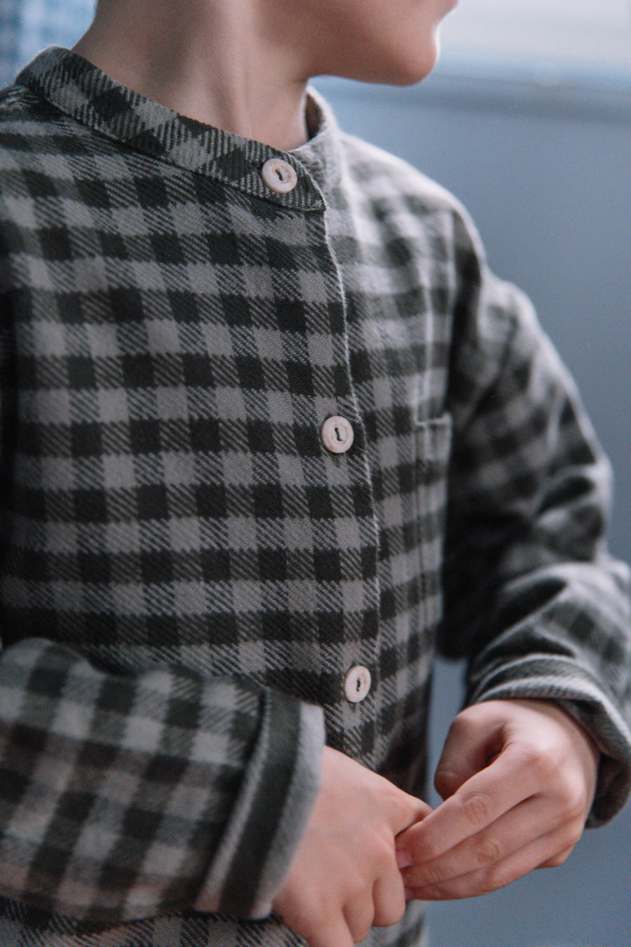 Camicia Jim a quadretti in cotone biologico