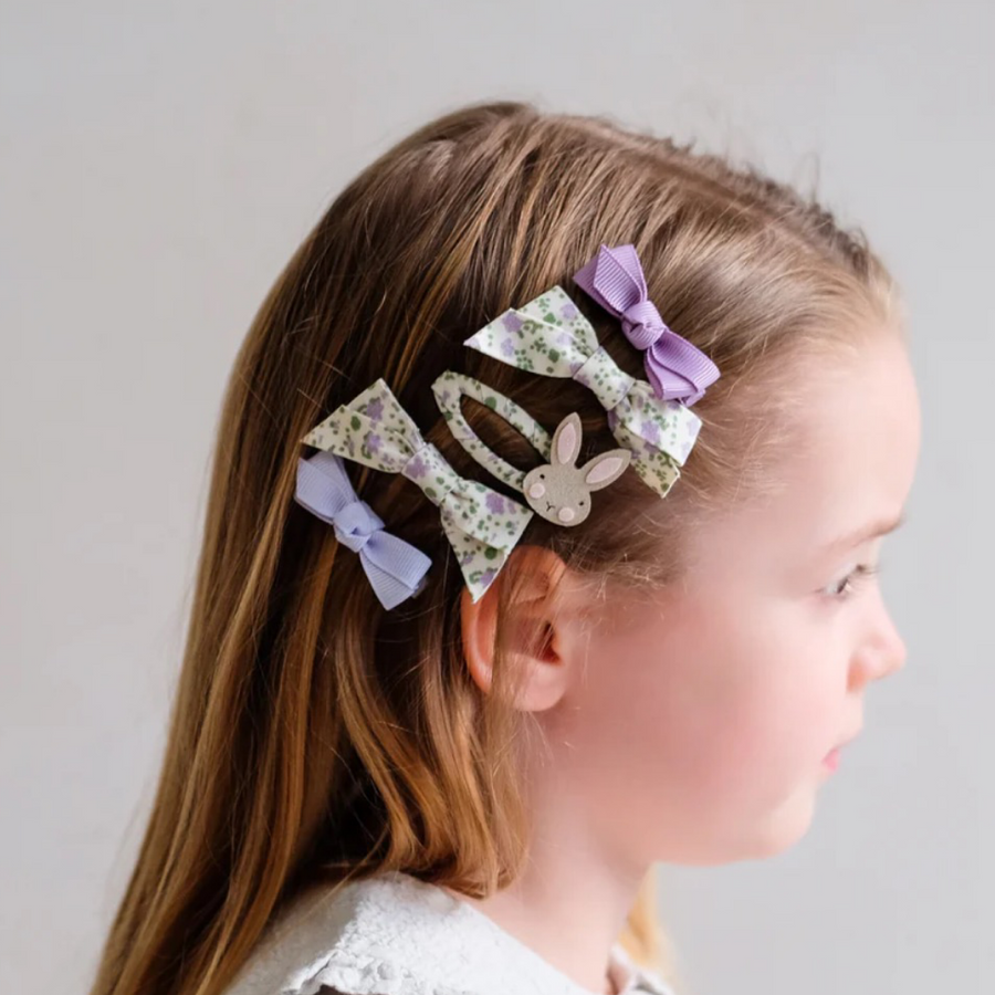 Bunny pouch - lilla- set accessori per capelli