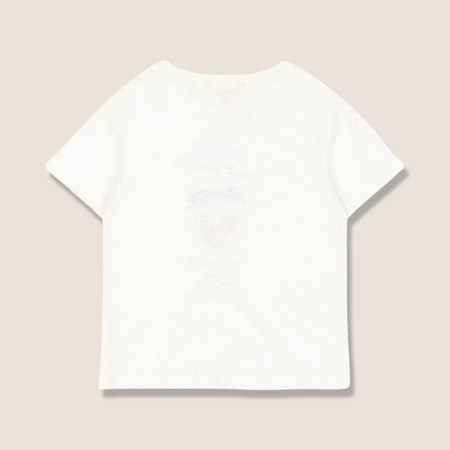 T-Shirt Fiammata in Cotone Organico e Lino – Maglia Traspirante, Leggera e versatile