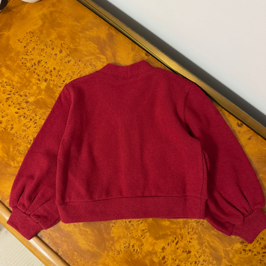 Cardigan con Tasche a Cuore in Caldo Cotone -Amarena