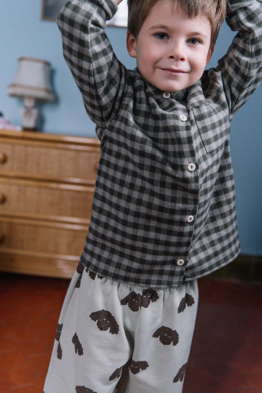 Pantaloni Porgy – Stone/Dog Frère