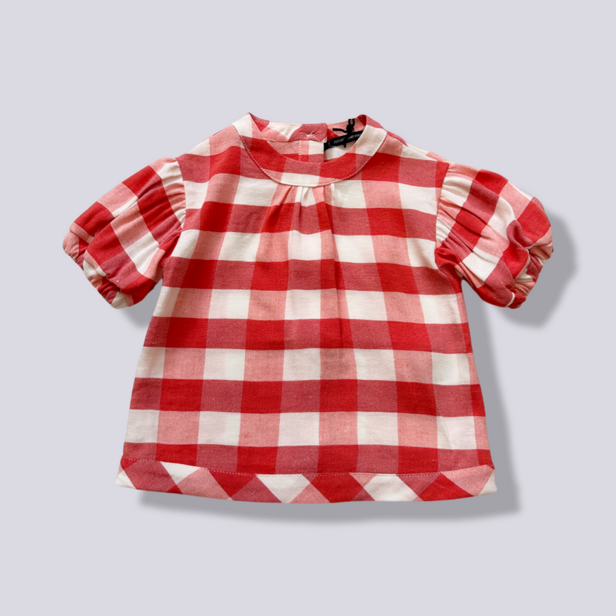 blusa quadretto rosso
