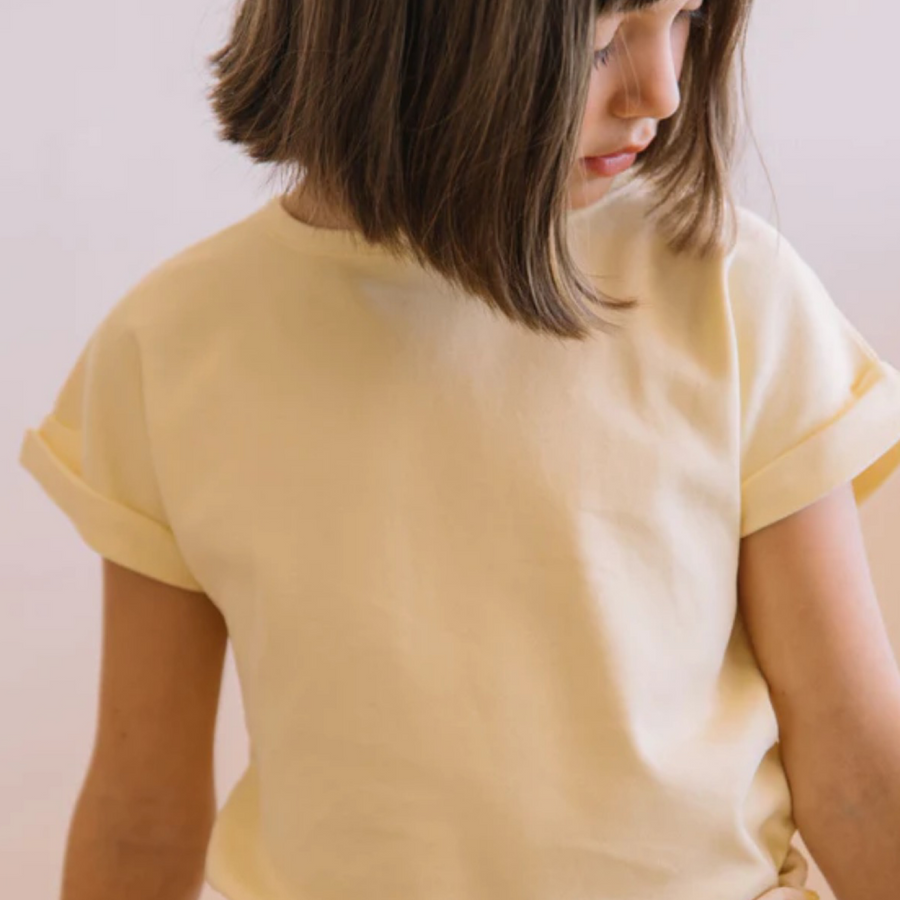 T-shirt Bama lemon cream in cotone biologico – jersey morbidissimo