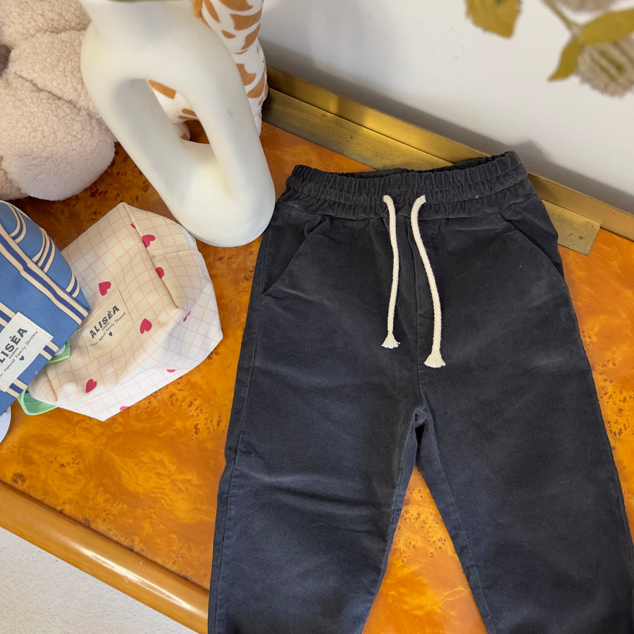 Pantalone in micro velluto lavagna  – Versatile e raffinato