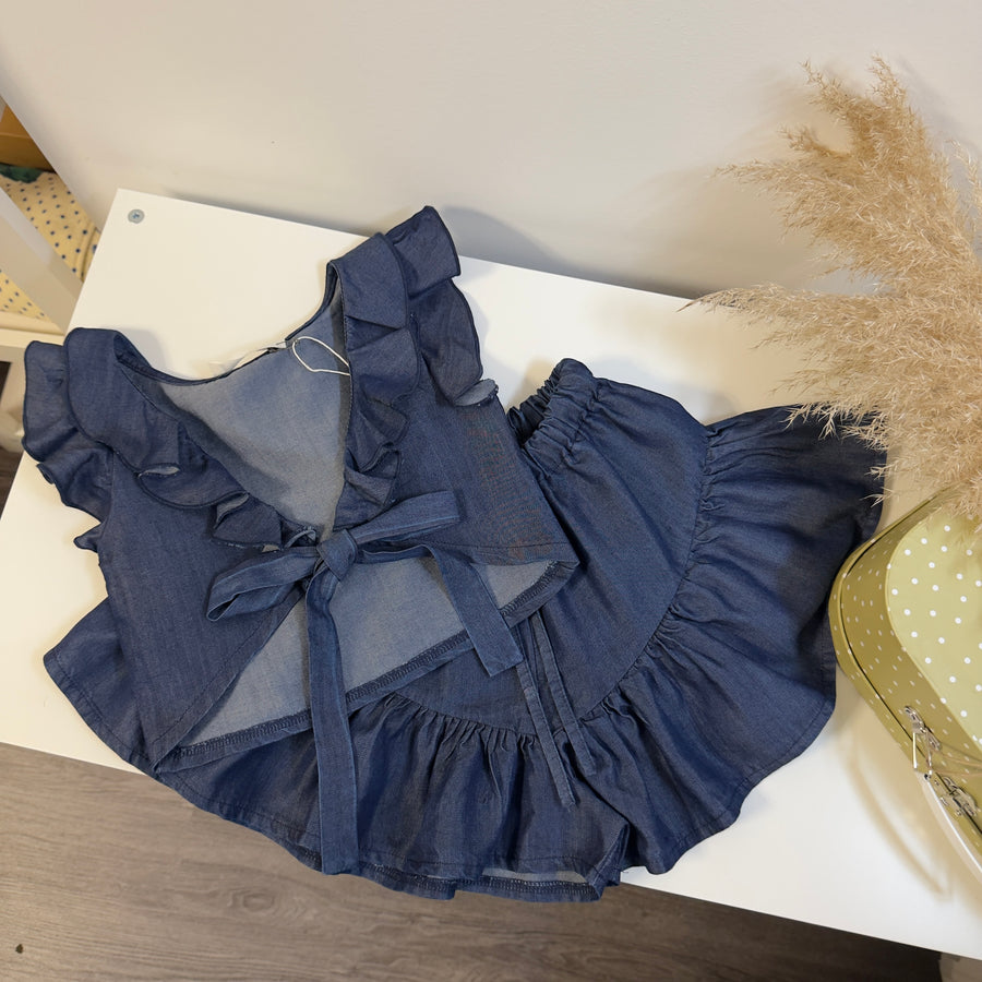 Short effetto gonna in denim chambray | leggero, elegante e versatile