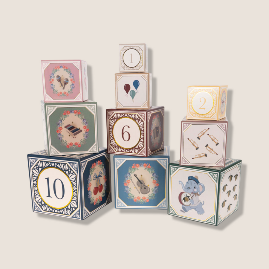 Set di cubi impilabili 1-10