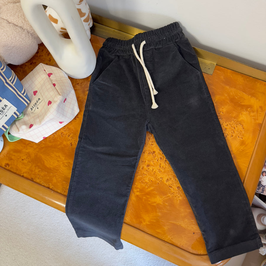 Pantalone in micro velluto lavagna  – Versatile e raffinato