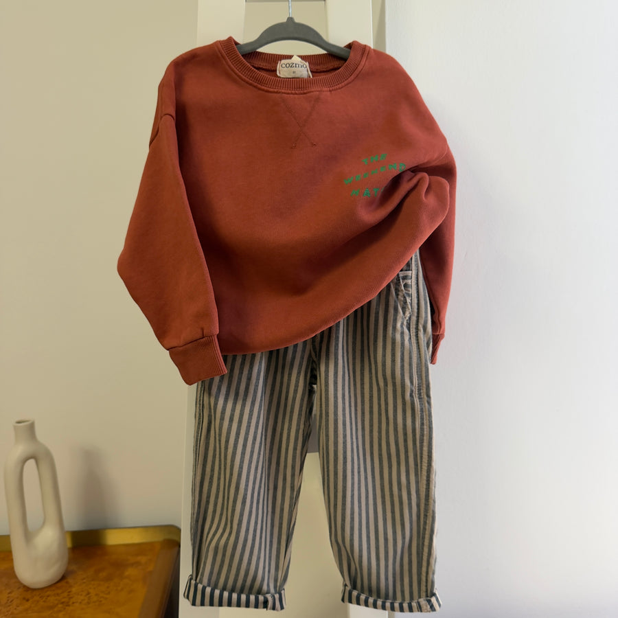 Felpa in cotone garzato - ginger